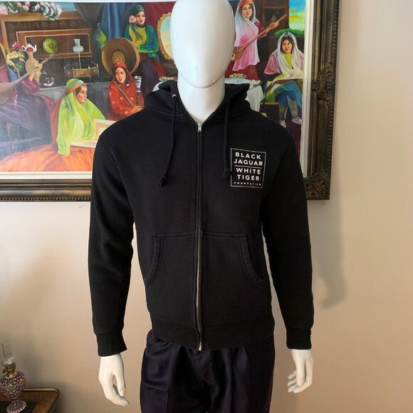 Romero Britto x  Black Jaguar White Tiger Foundation “Karma” Black Zip Closure H - Picture 2 of 12